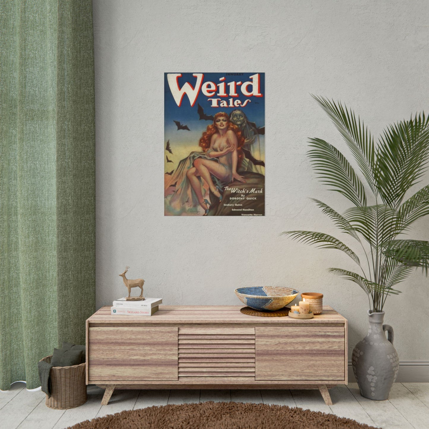 Retro Weird Tales Rolled Poster