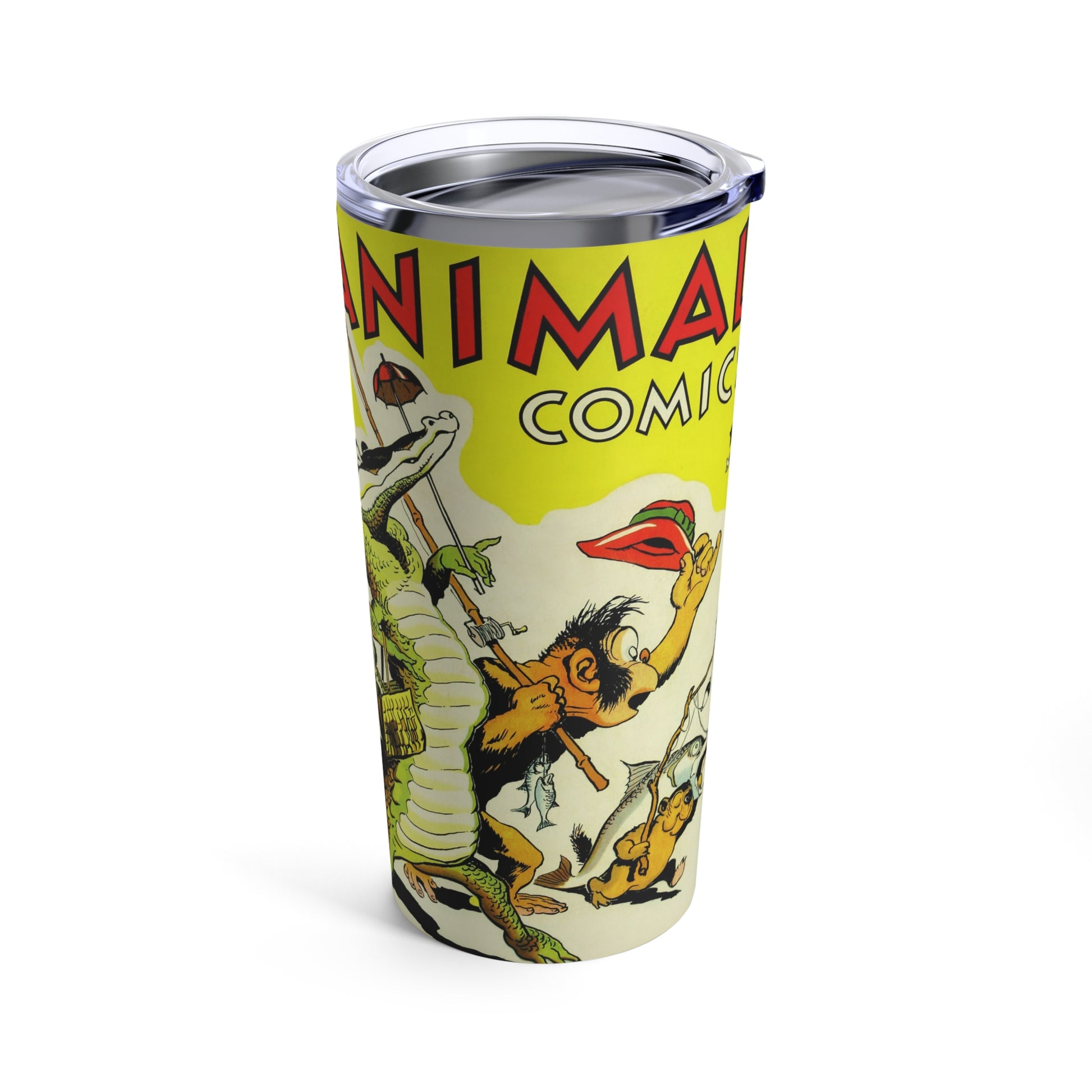 Vintage Animal-Themed Comics Insulated Tumbler 20oz - Old School Male 