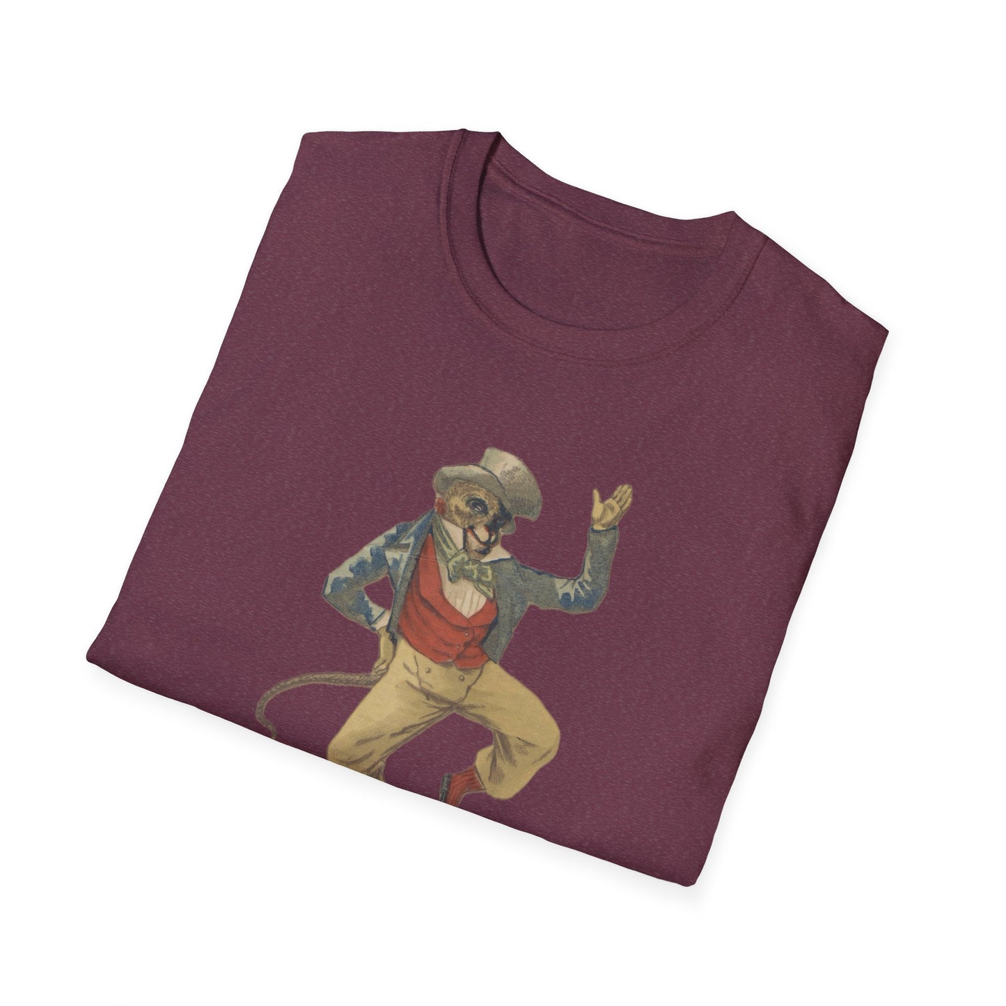 Humorous dancing monkey Unisex Softstyle T-Shirt