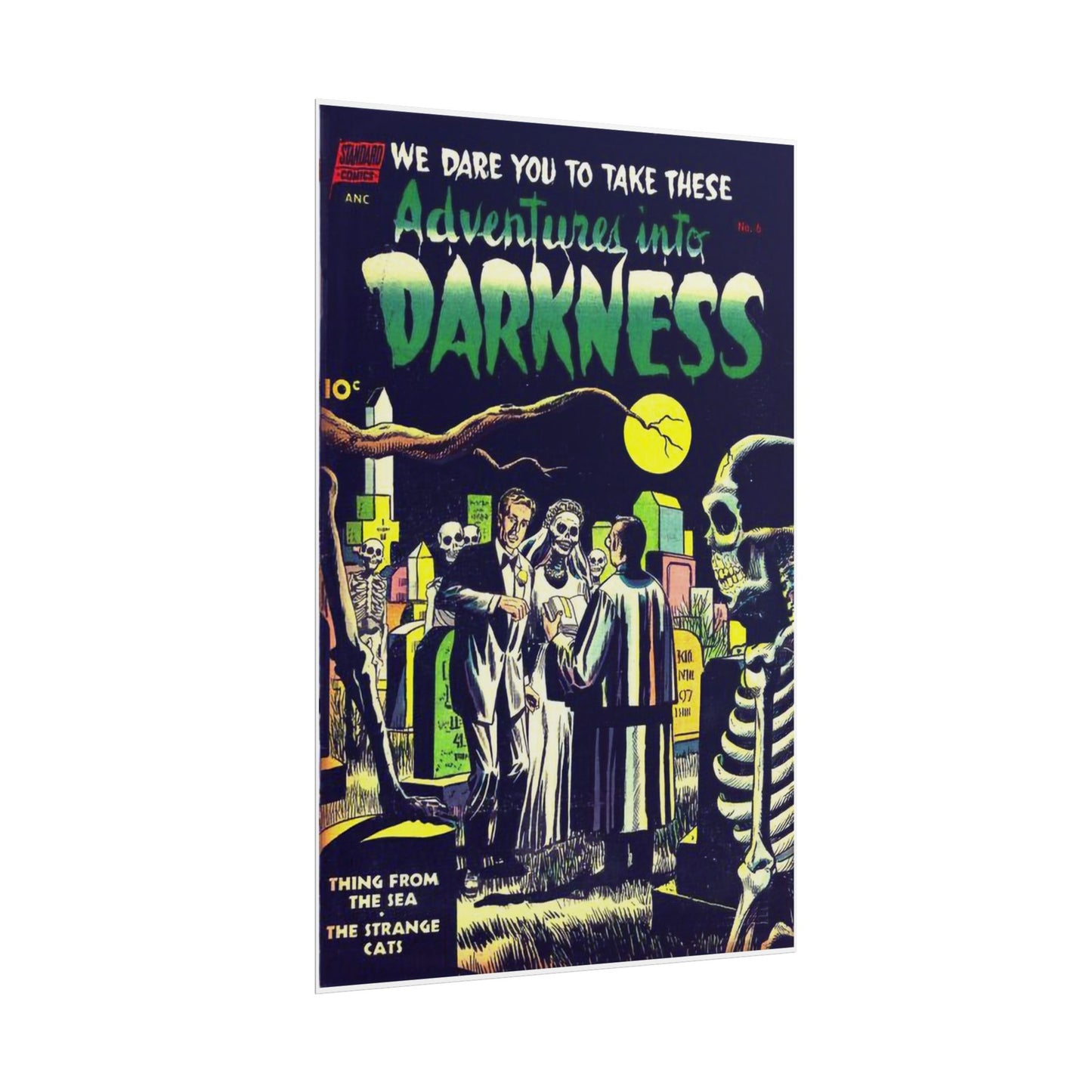 Retro Standard Comics Adventures in Darkness Comic Cover Poster