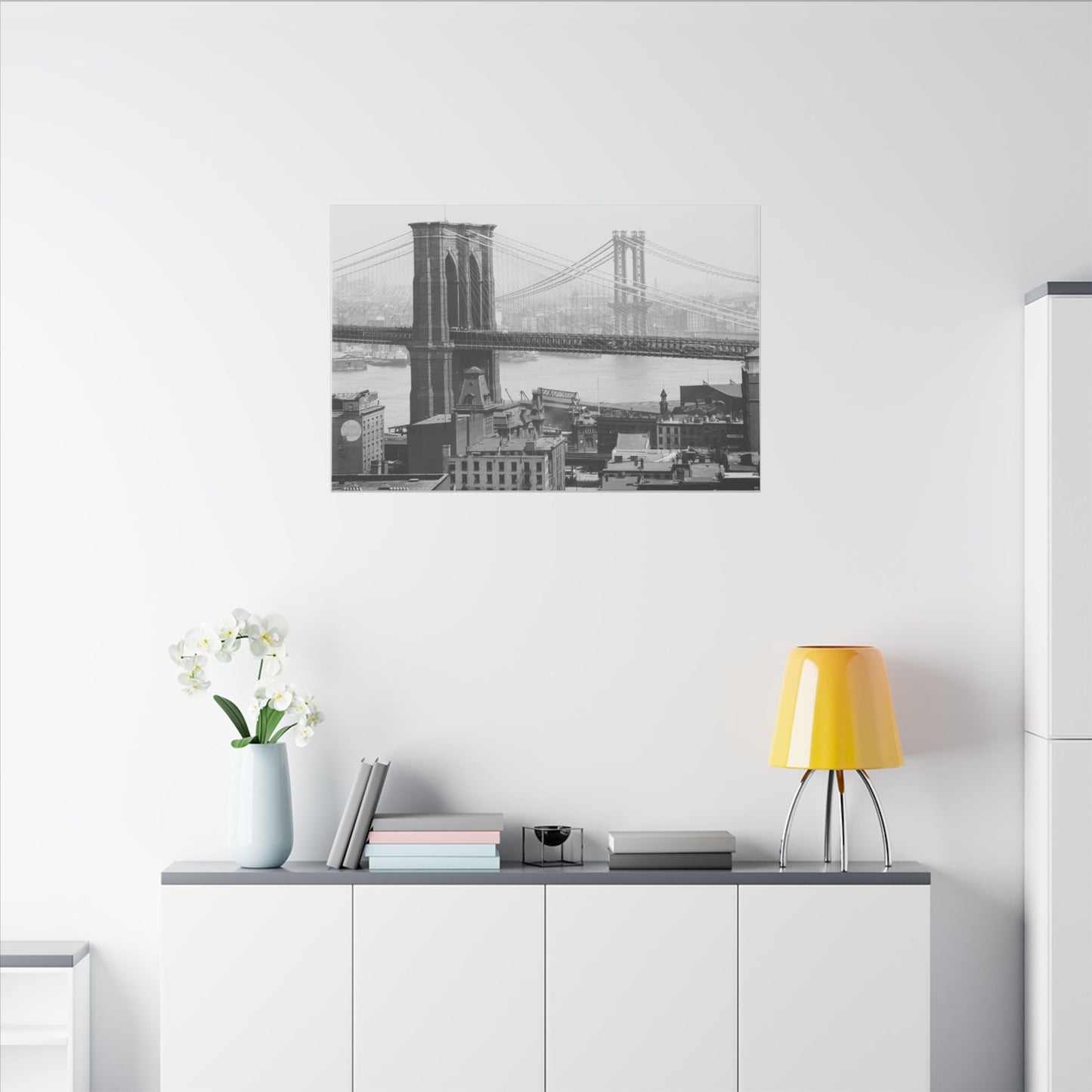 NYC Skyline with the Brooklyn Bridge Canvas Wall Art