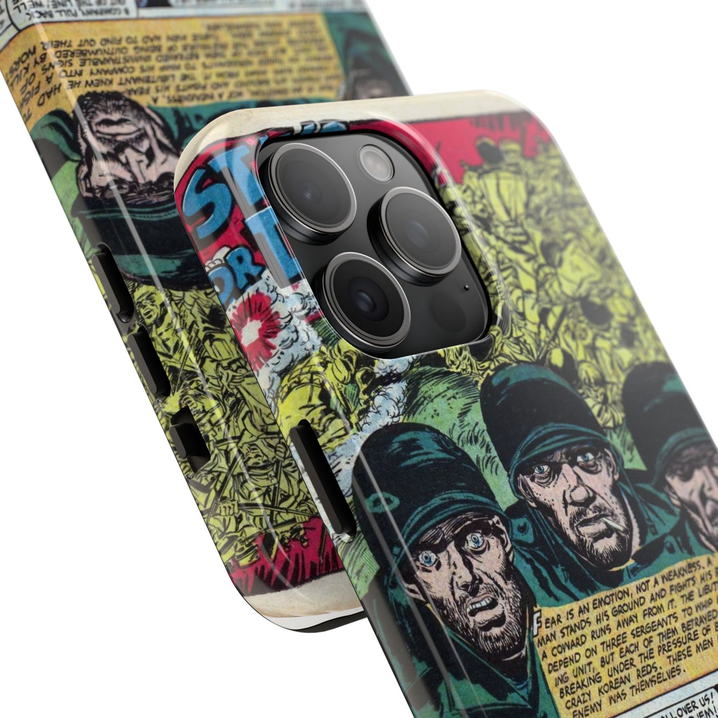 Vintage Military Comic-Inspired Phone Case