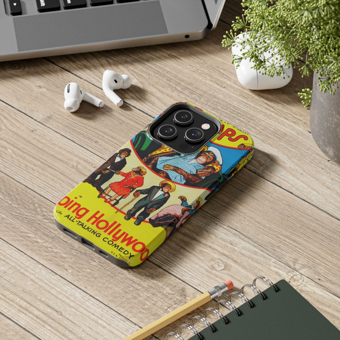 Humorous Chimpanzee-Themed Durable Phone Cases