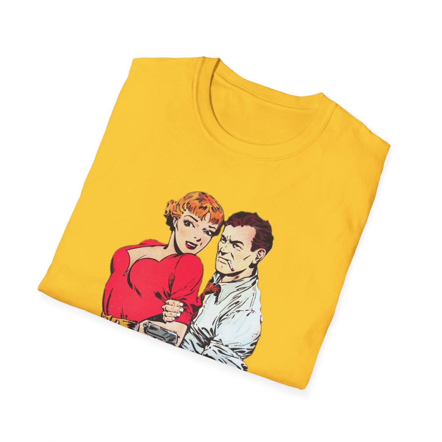 Vintage Comic Style Unisex T-Shirt Featuring Dynamic Duo