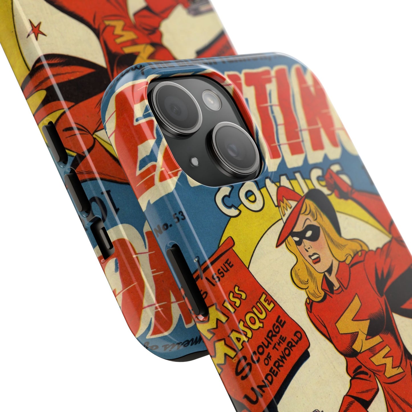 Vintage Comic Book Style Durable Phone Cases - Old School Male 