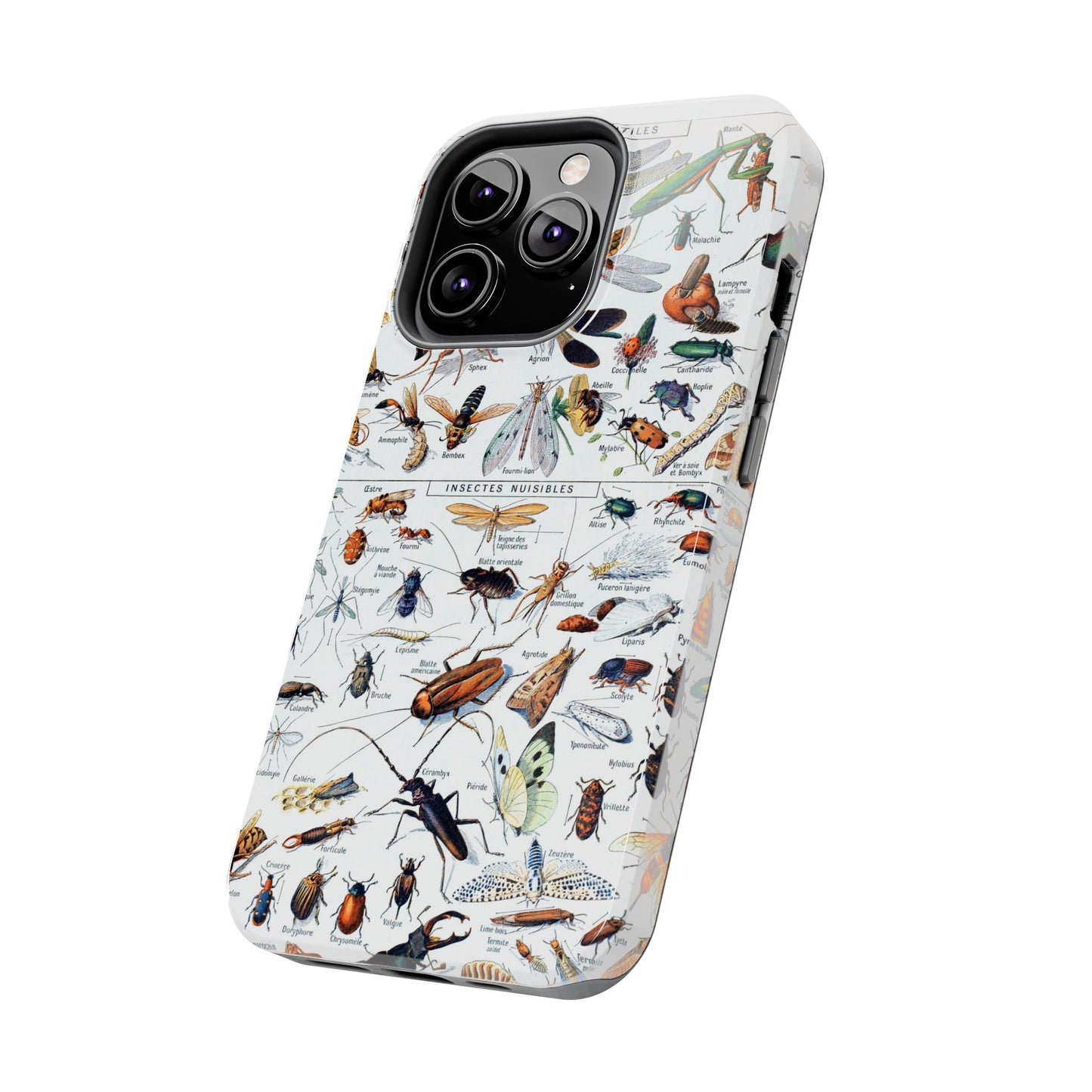 Insect-Themed Impact-Resistant Phone Cases - Old School Male 