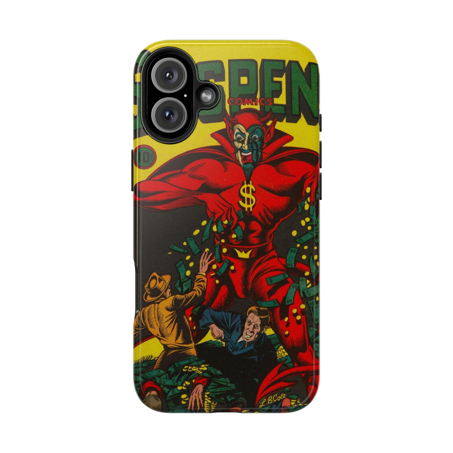 Retro Suspense Comics Phone Case for Tough Protection - Old School Male 