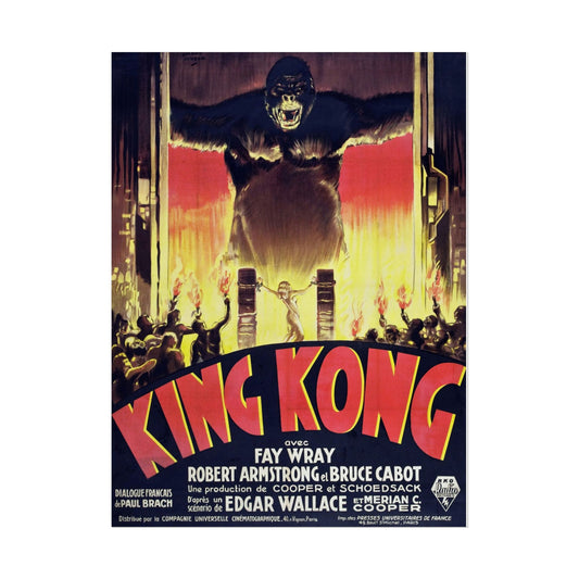 Vintage King Kong French Movie Poster - Classic Cinema Decor for Film Buffs