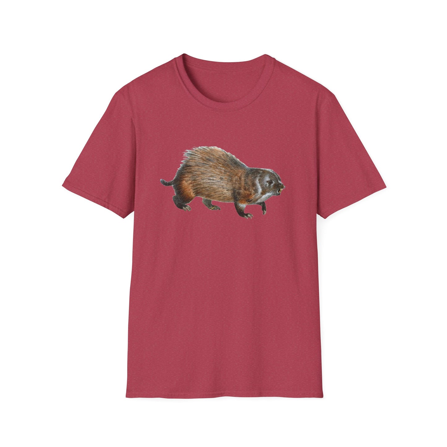 Vintage-inspired Unisex Soft Cotton Beaver Tee - Old School Male 