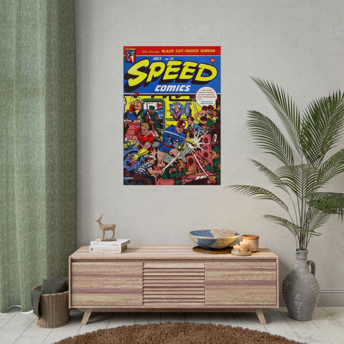 Retro Speed Comics Rolled Poster Rolled Posters