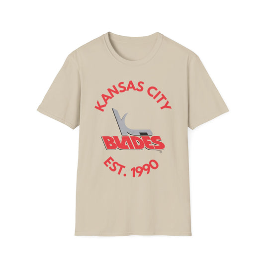 Kansas City Blades Unisex Softstyle T-Shirt - Old School Male 