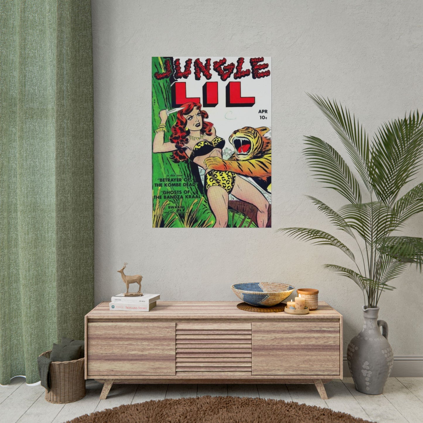 Retro Comic Jungle Lil Rolled Poster