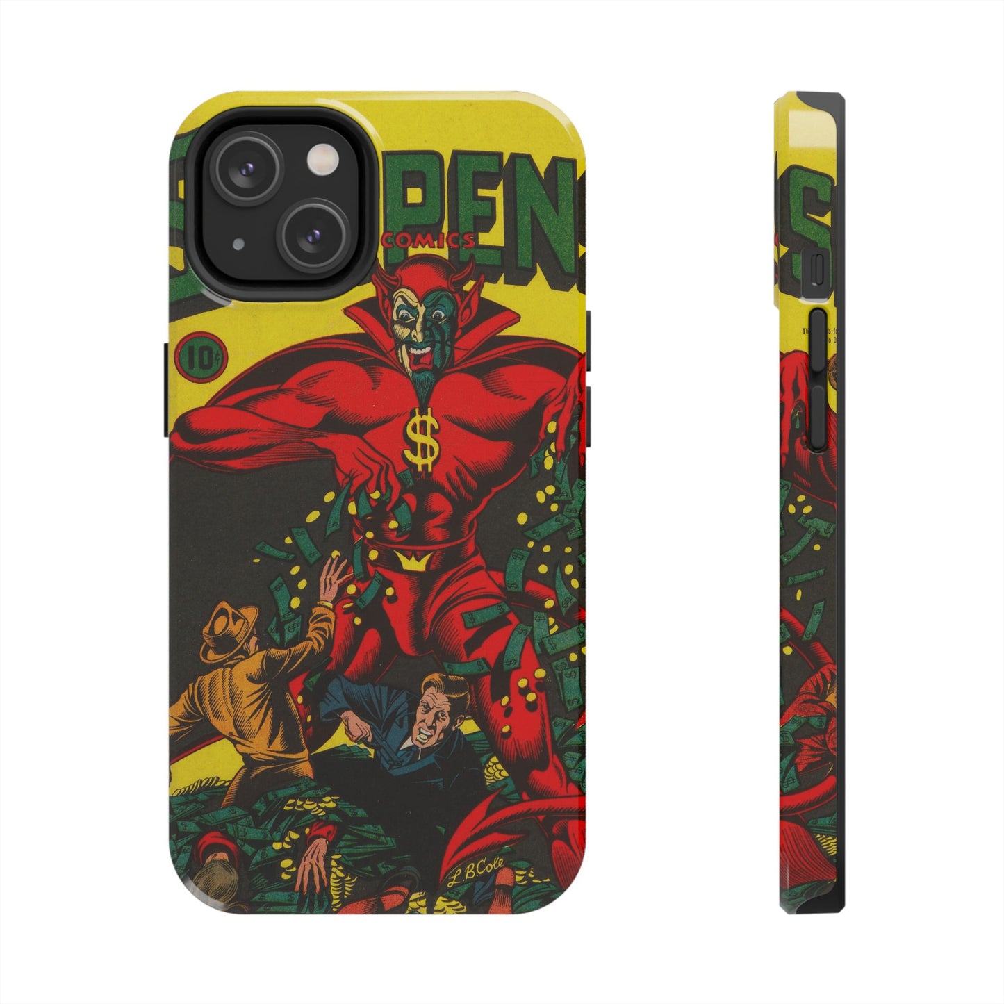 Retro Suspense Comics Phone Case for Tough Protection - Old School Male 