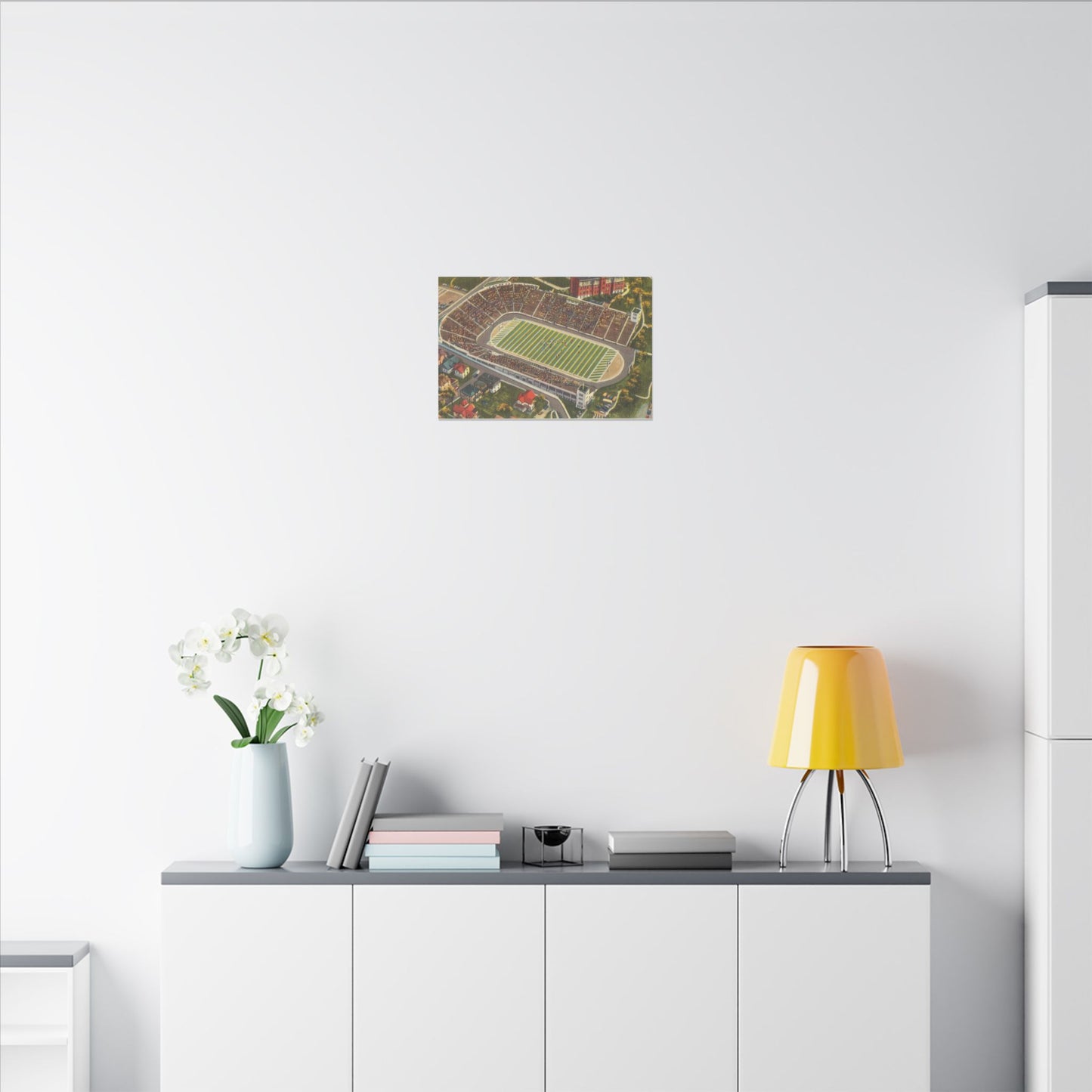 Aerial Canvas Art - West Virginia Mountaineer Football Stadium Print