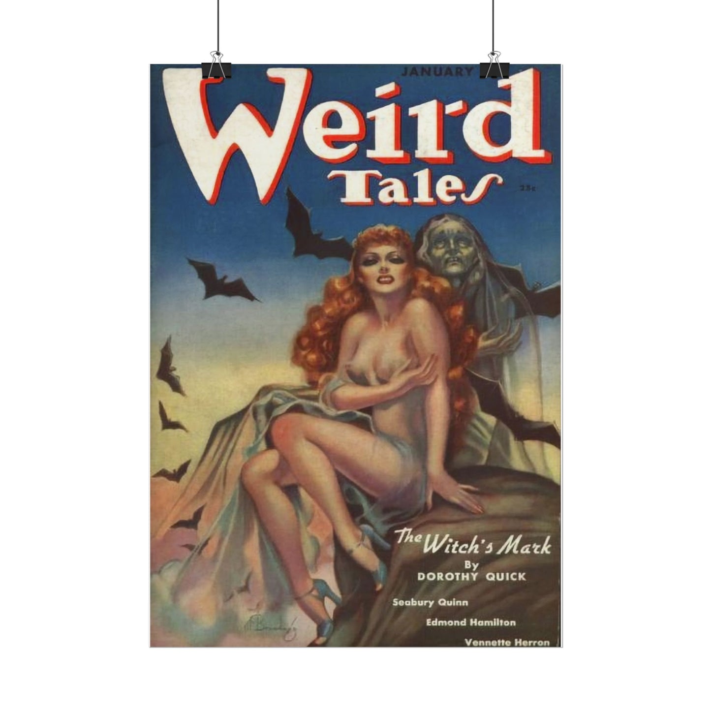 Retro Weird Tales Rolled Poster