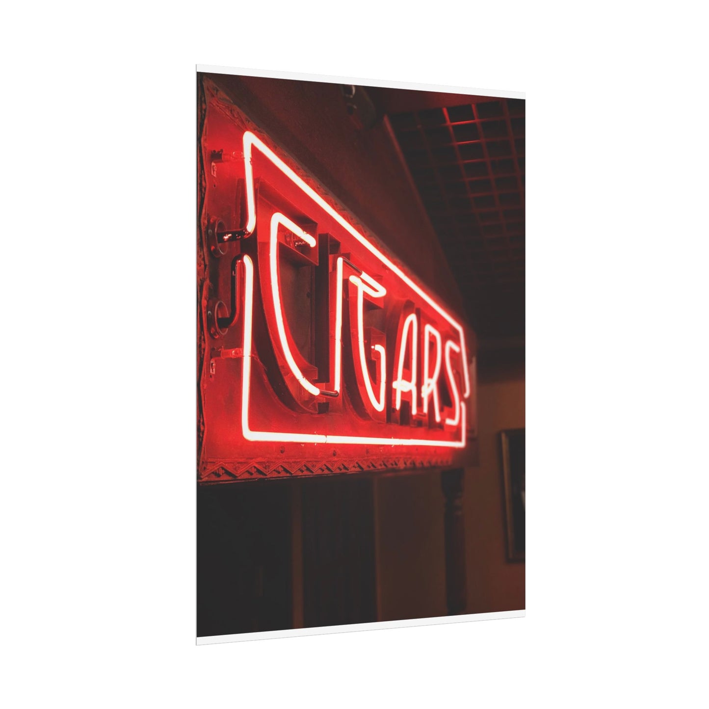 Neon Cigar Sign Poster