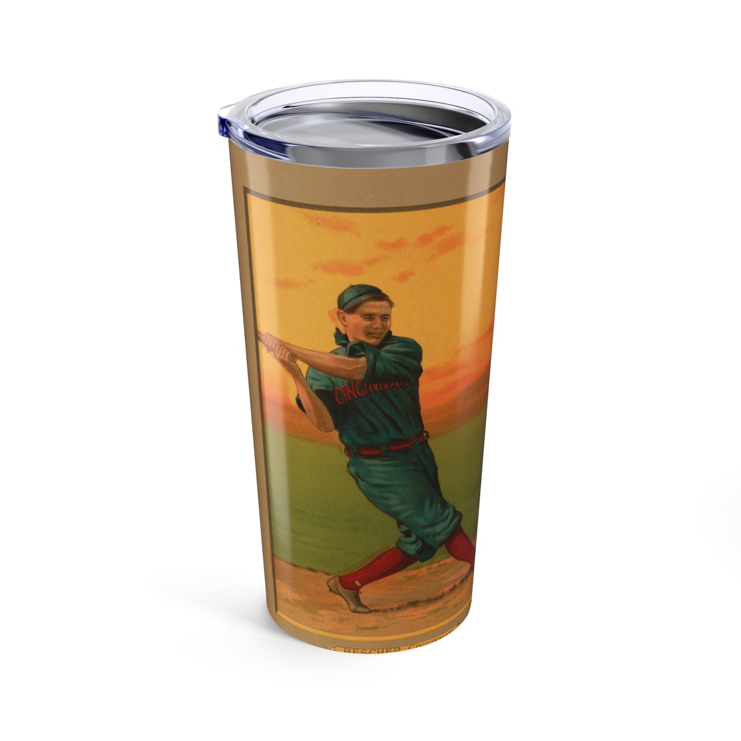 Retro Baseball Player Insulated Tumbler 20oz