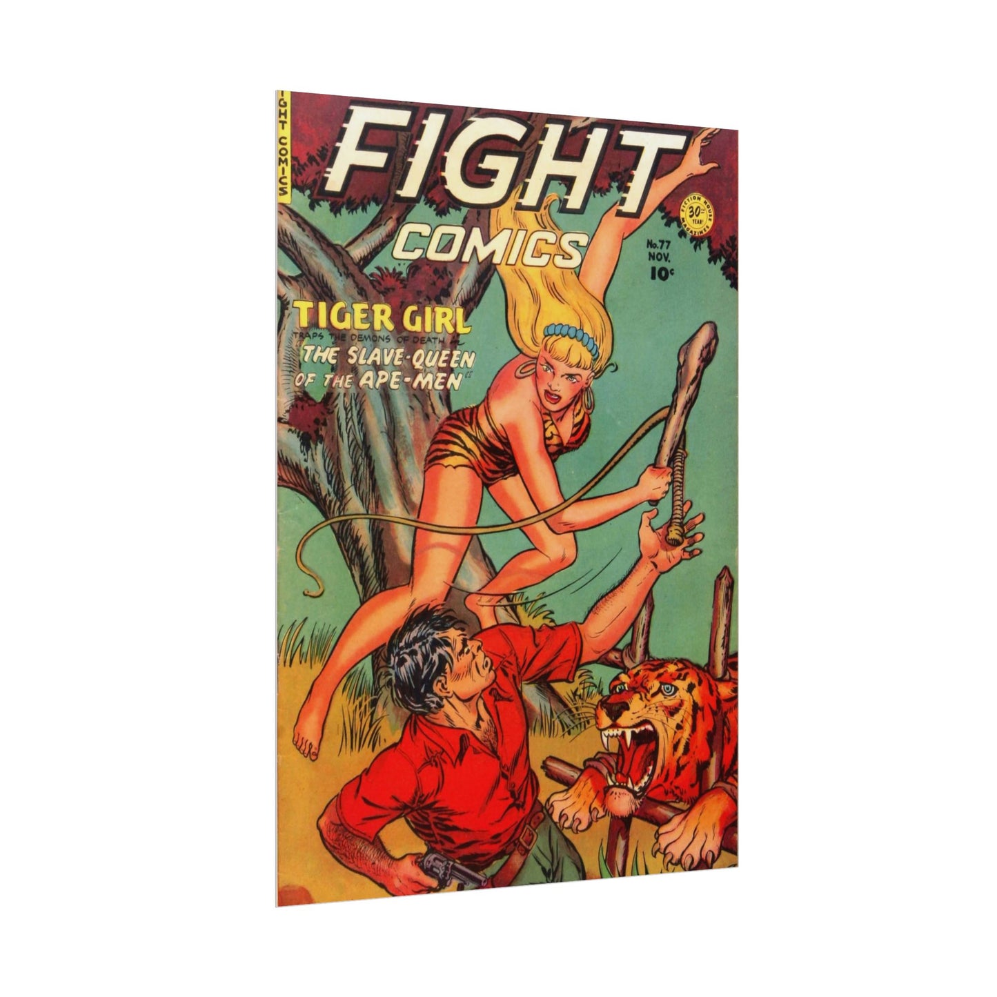 Vintage Fight Comics Rolled Poster