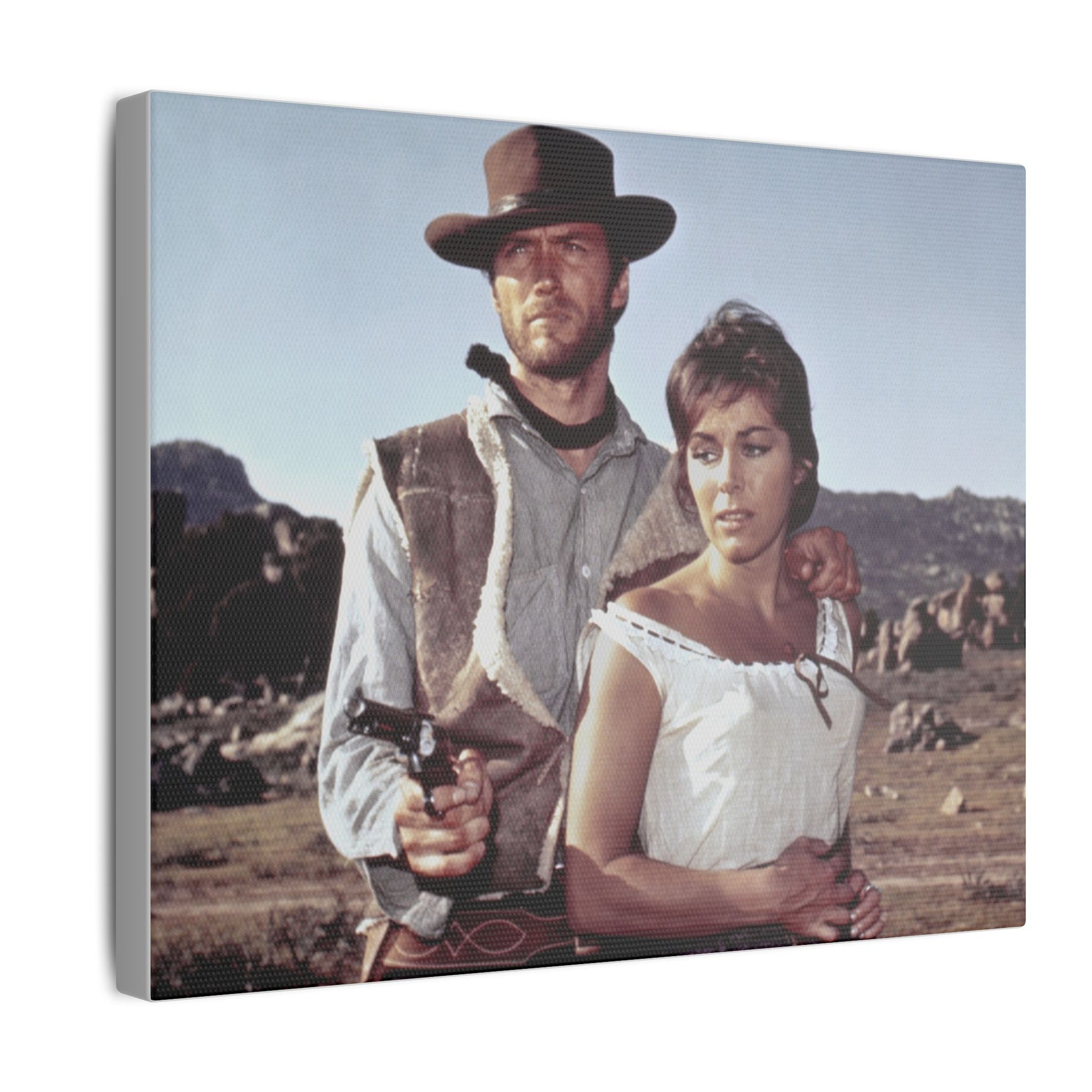 Clint Eastwood Fistful Of Dollars Western Movie Canvas Print - Old School Male 