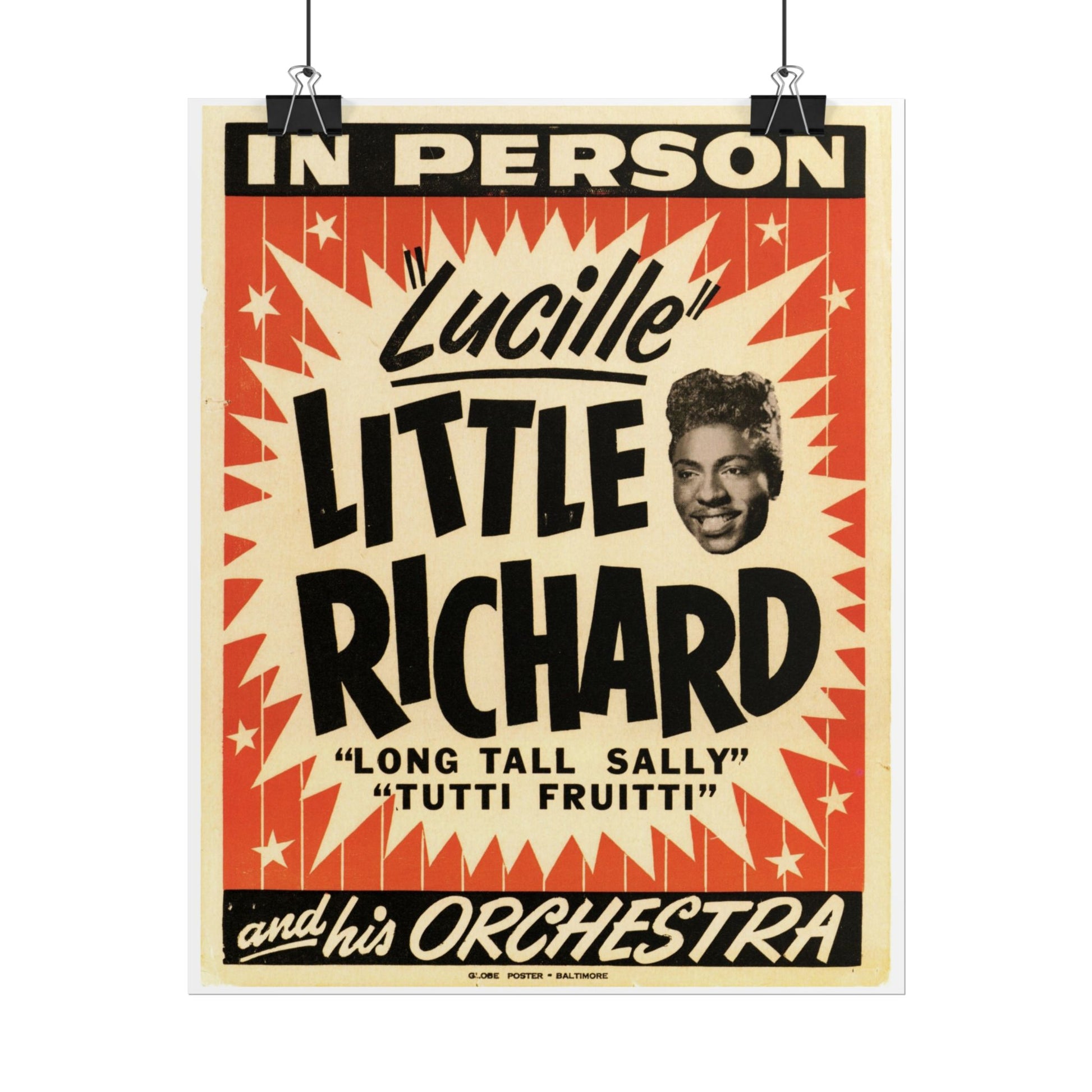 Retro Little Richard Concert Poster Poster Print - Old School Male 