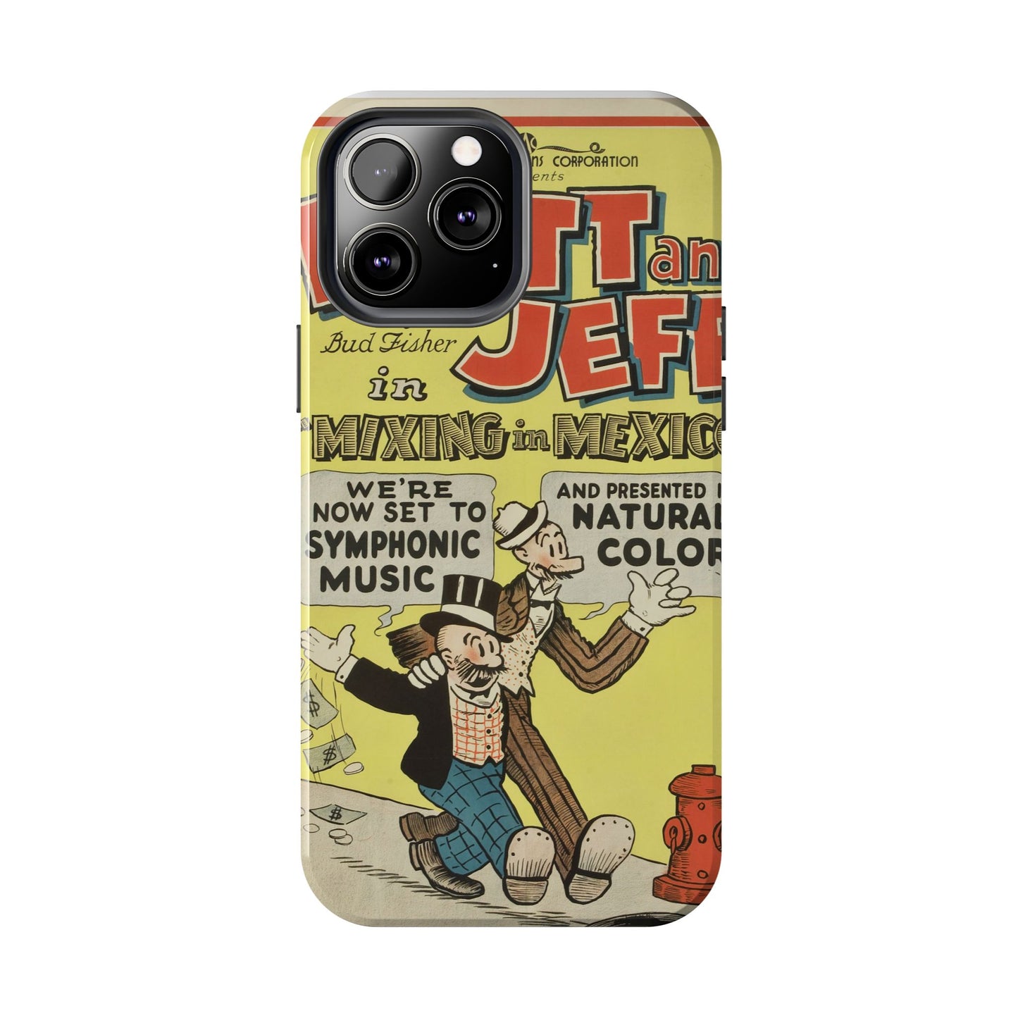 Durable Mutt and Jeff Phone Protection Cases - Old School Male 