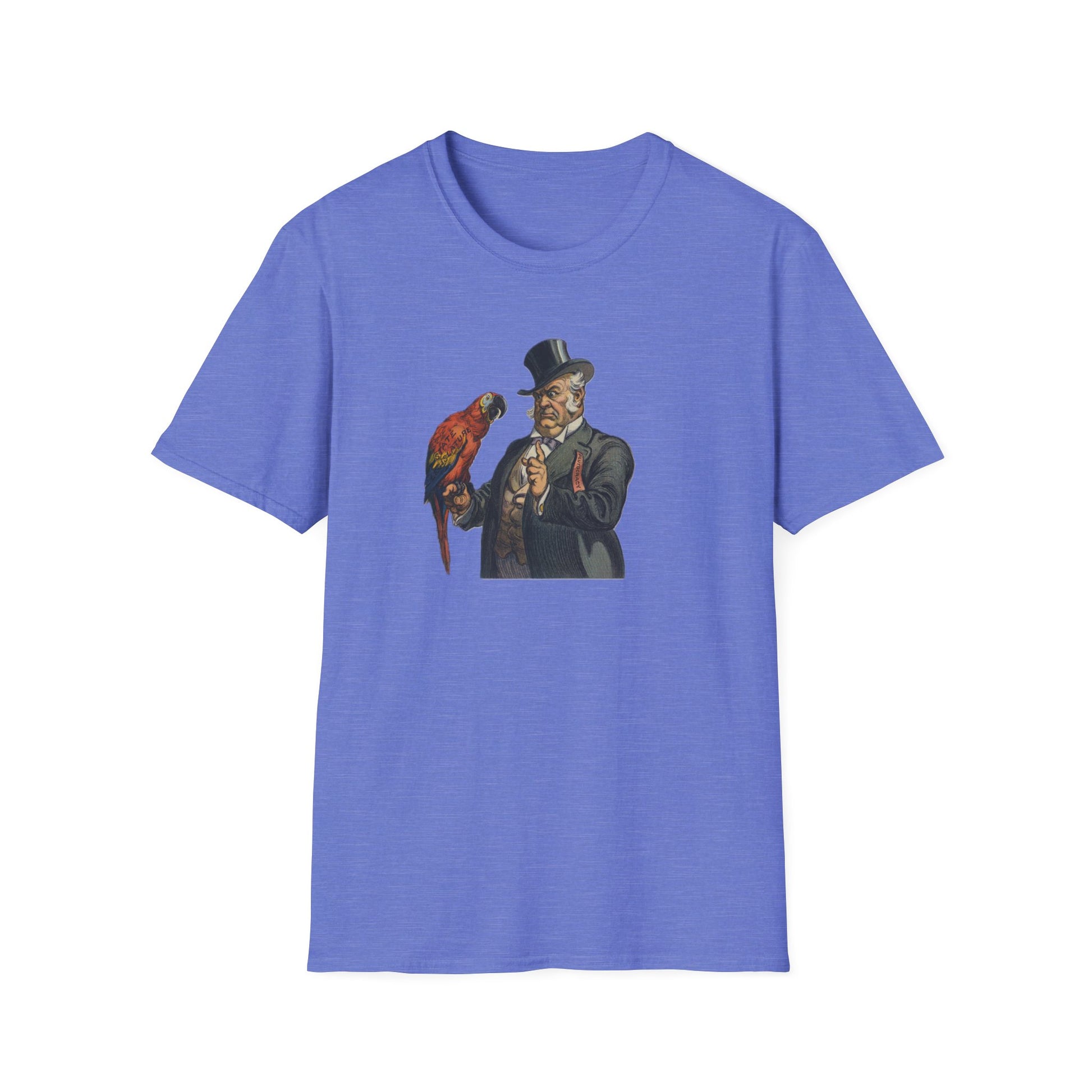 Whimsical Parrot Gent Tee for All - Old School Male 