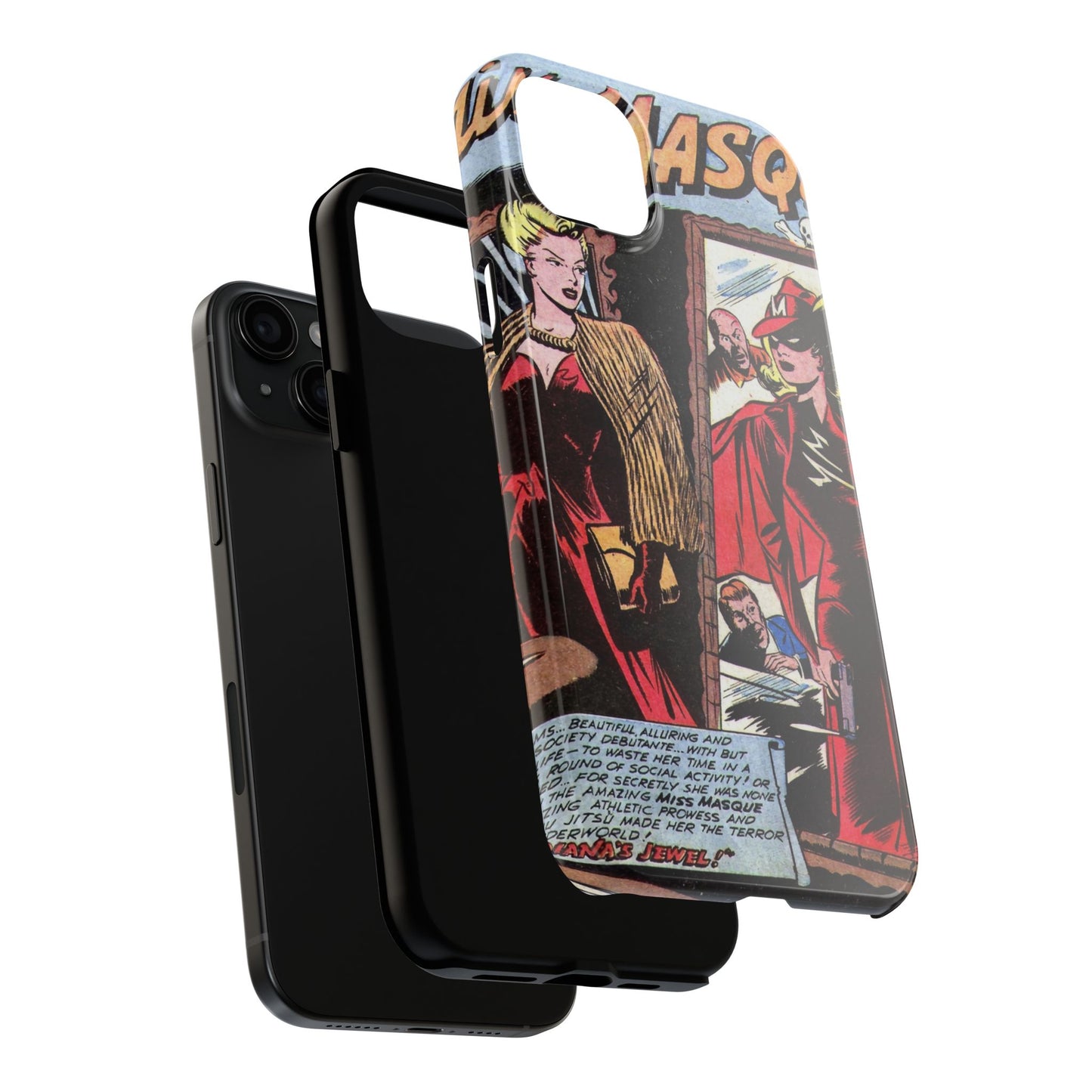 Vintage Chic Miss Masque Durable Phone Cases