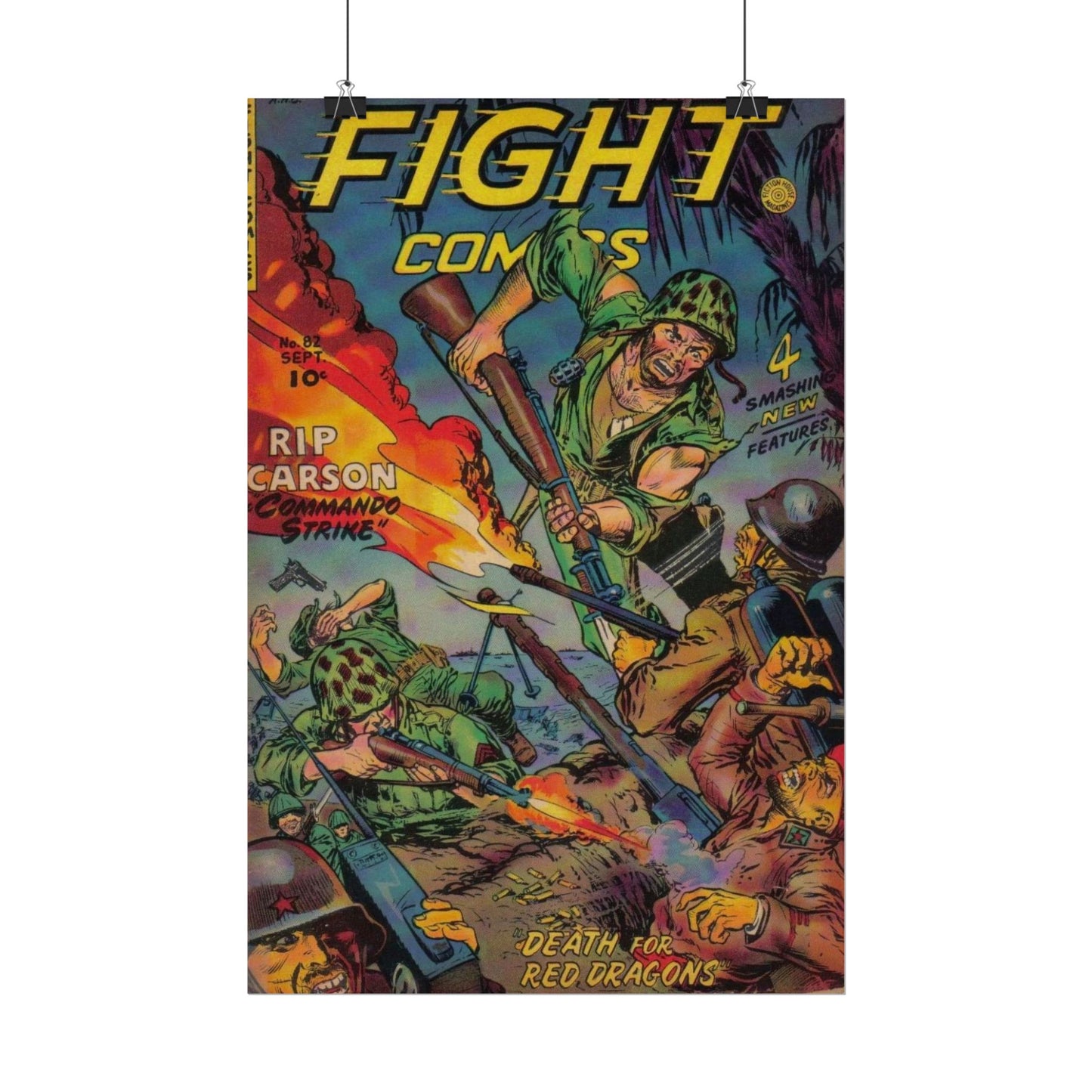 Retro Fight Comics Poster Print - Old School Male 