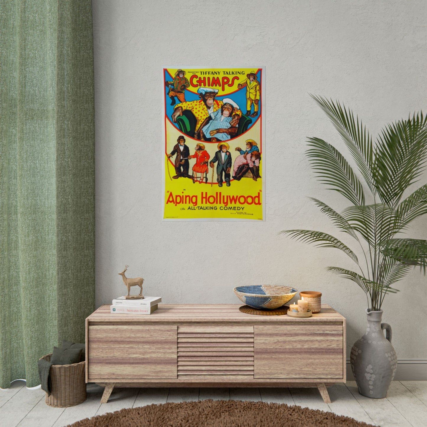 Retro Aping Hollywood Chimps Film Poster