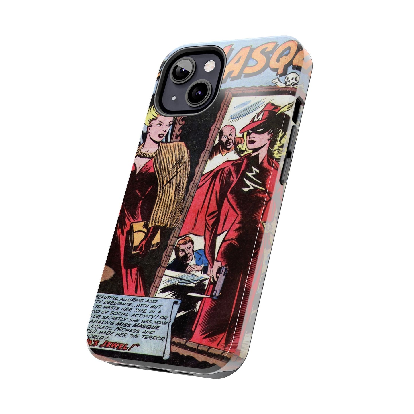 Vintage Chic Miss Masque Durable Phone Cases - Old School Male 