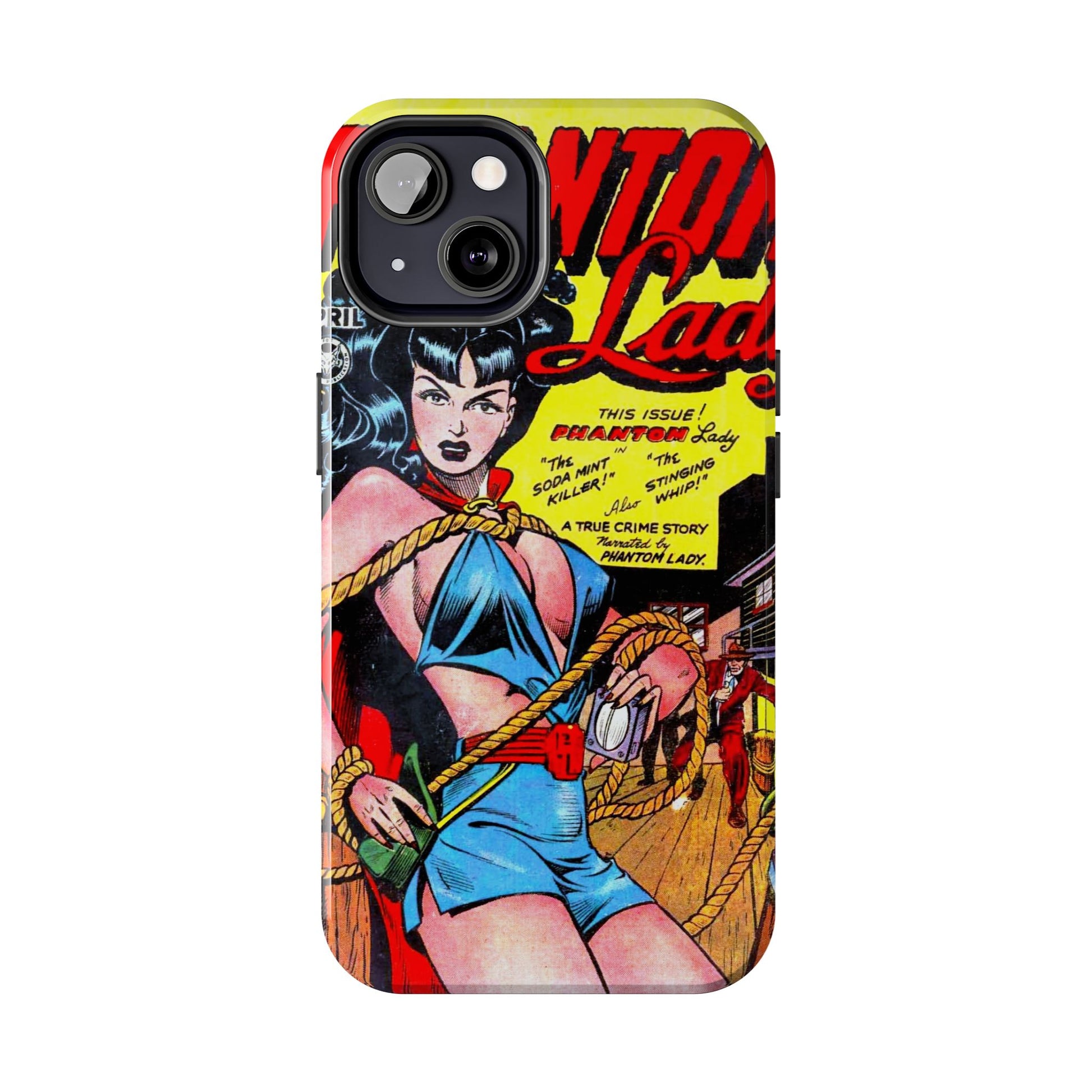 Vintage Phantom Lady Comic Book Phone Cover - Old School Male 